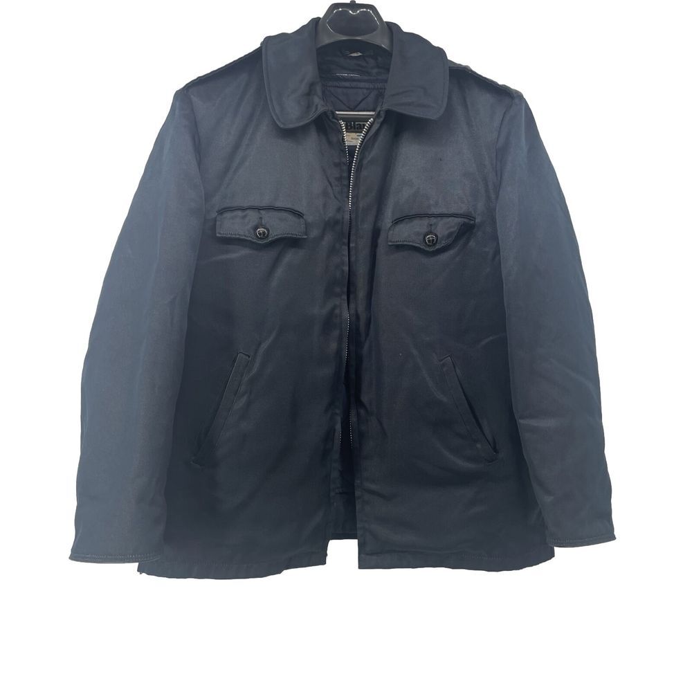 Blauer Jacket Mens 44R Blue‎ Security Heavy Removable Thermo Lining Bomber *READ